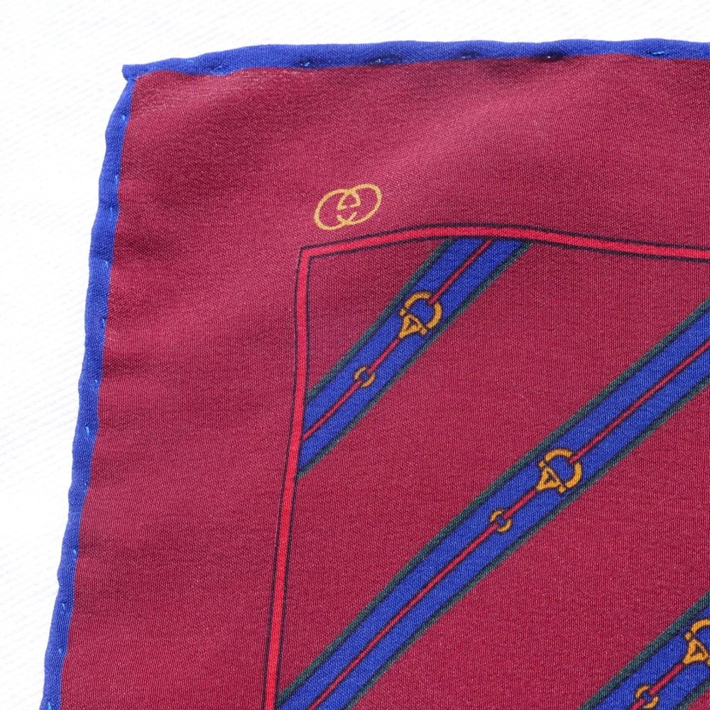 Vintage‎ Gucci silk scarf handkerchief bag tie